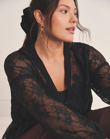 Simply Be Black Lace Cardigan