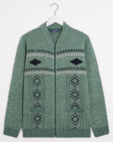 Premier Man Jacquard Zipper Cardigan Regular