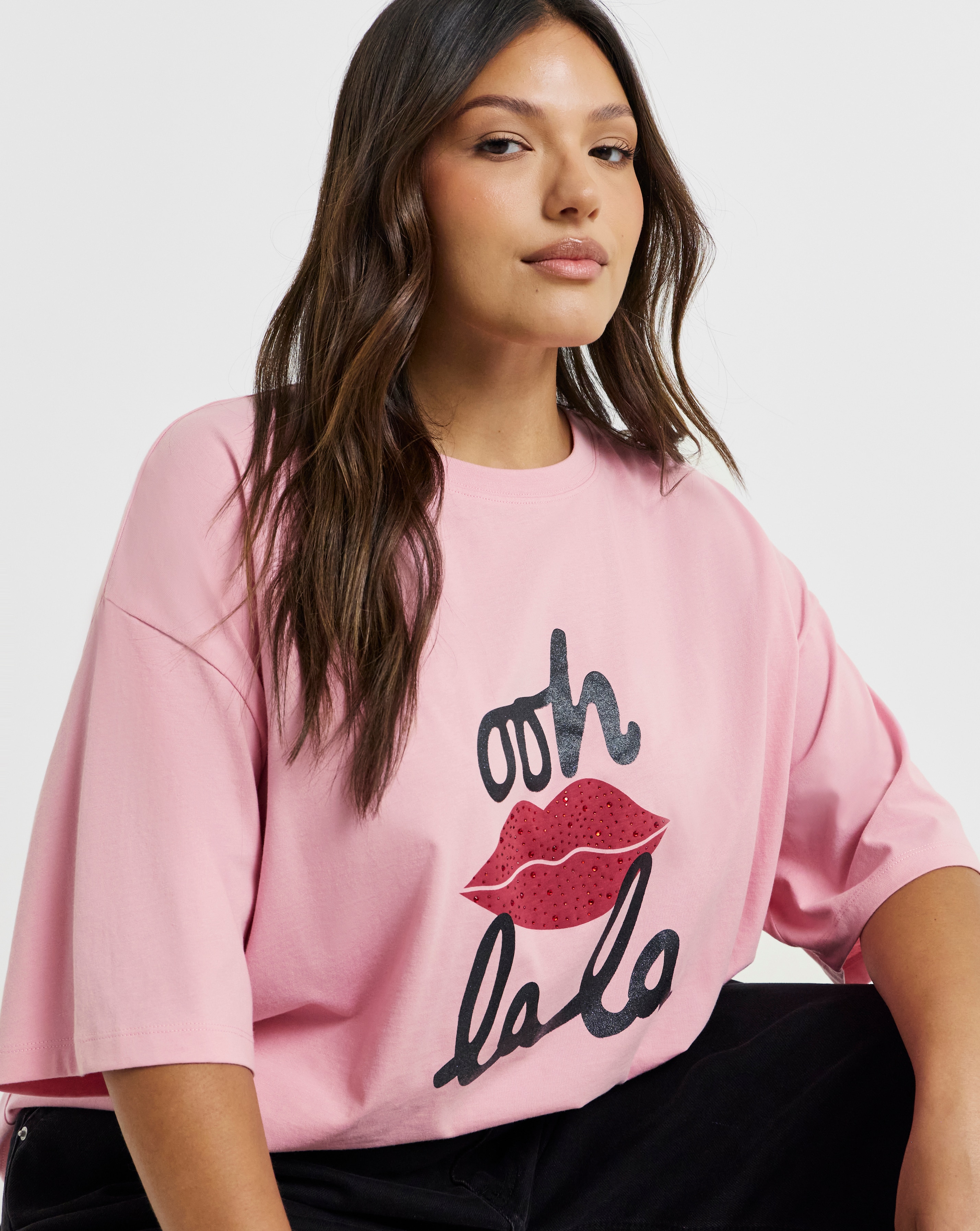 Ooh La Graphic Embellished T-Shirt
