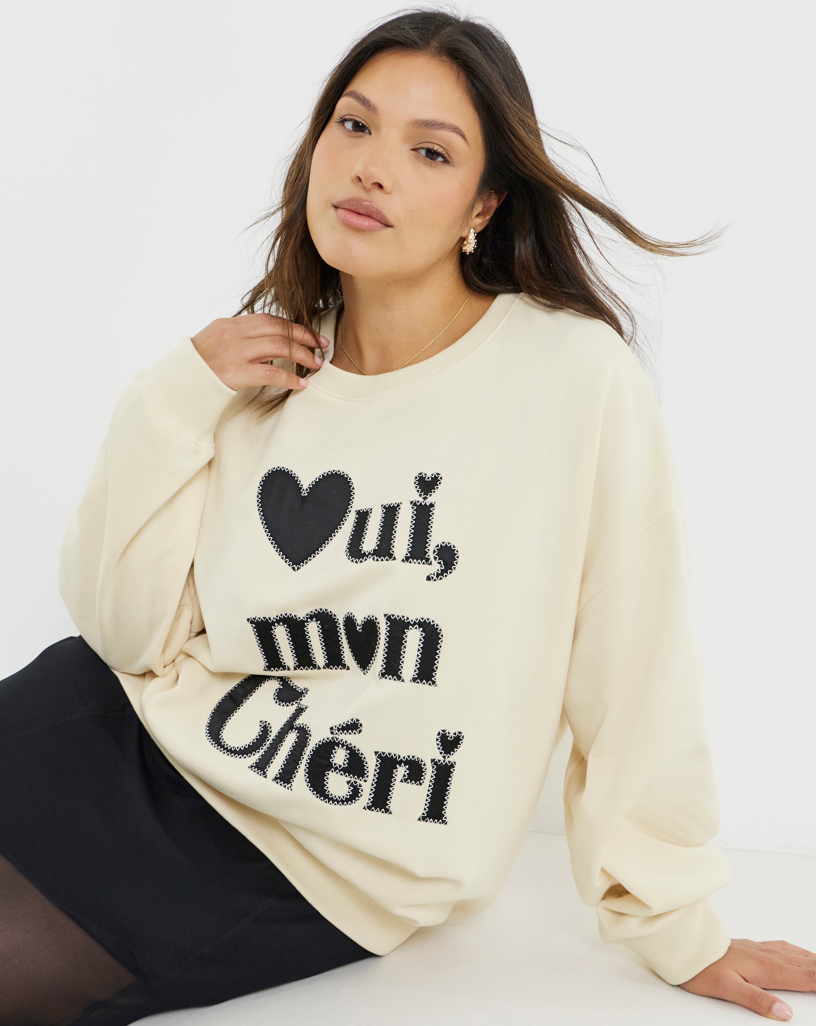 Oui Mon Cheri Graphic Sweat