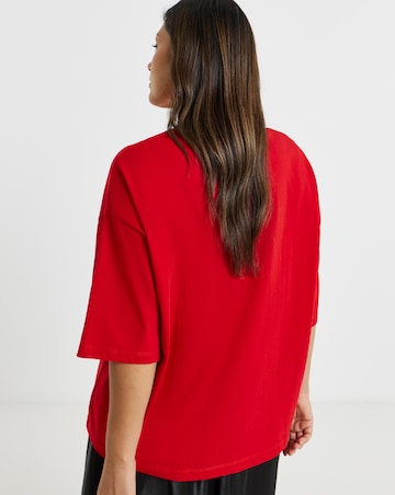 Simply Be Red Merry Martini Graphic T-Shirt