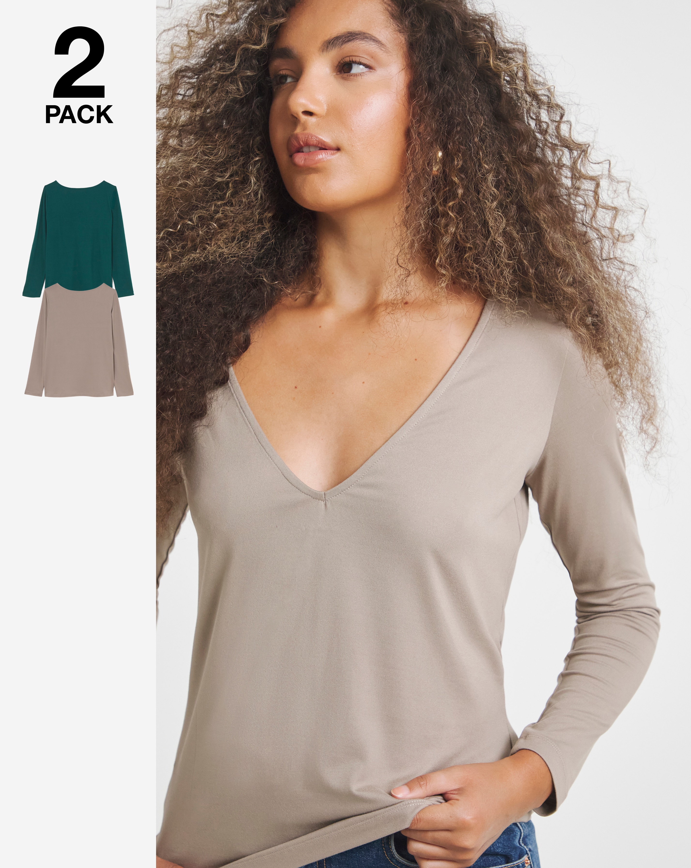 New In - 2 Pack V Back Tops