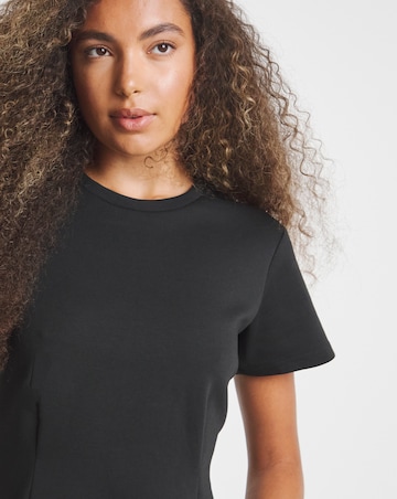 Simply Be Black Cinched In Waist Top