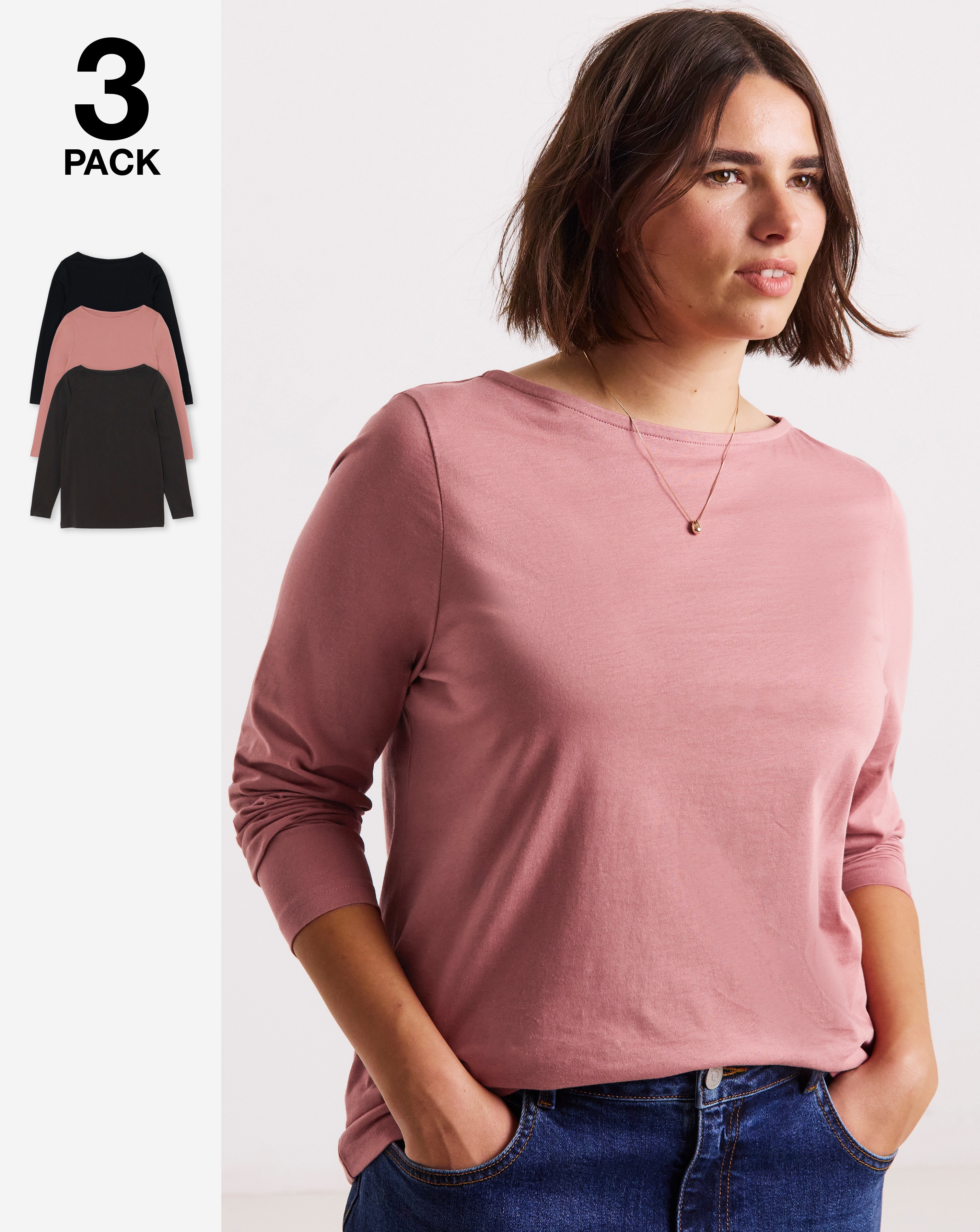 New In - 3 Pack Slash Neck Tops