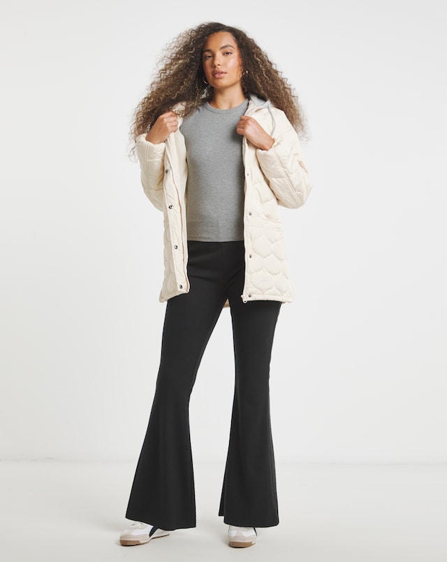 Simply Be Black Soft Touch Flared Jogger