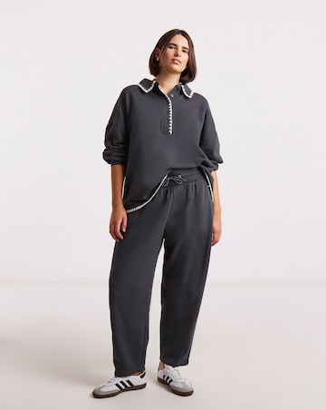 Simply Be Slate Grey Barrel Leg Jogger