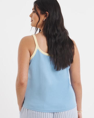 Soft Blue Embroidered Seahorse Vest