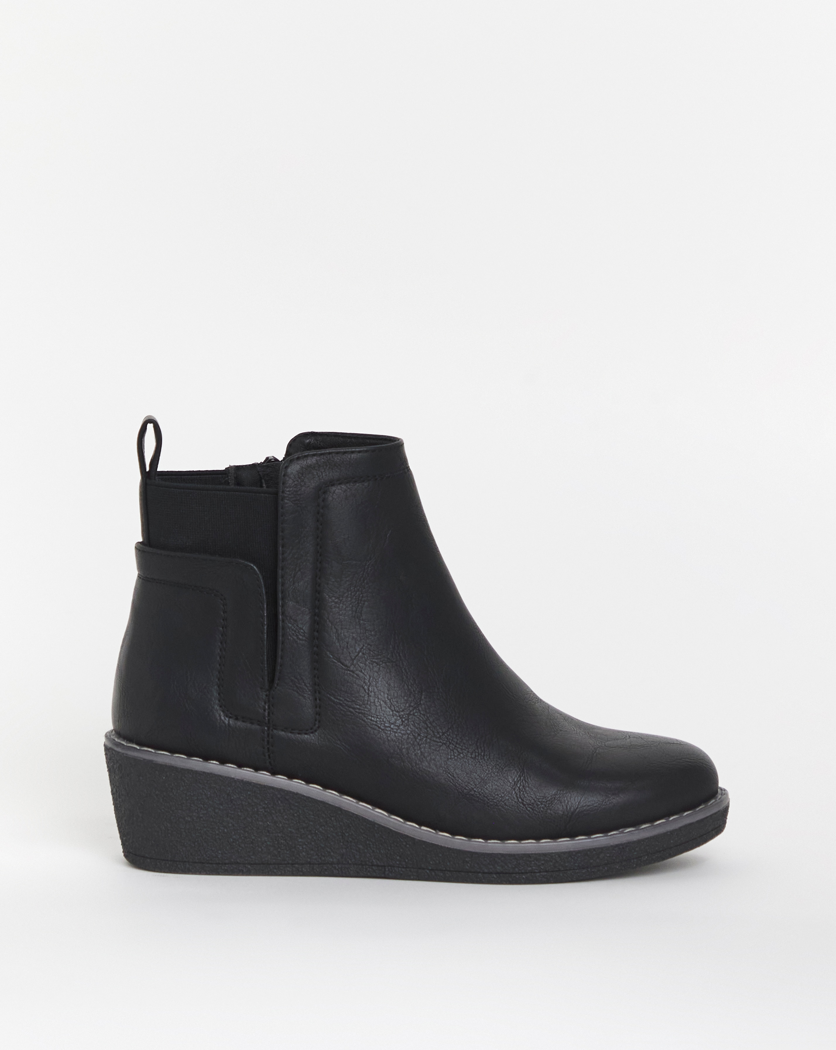 Cushion Walk Wedged Ankle Boot E Fit