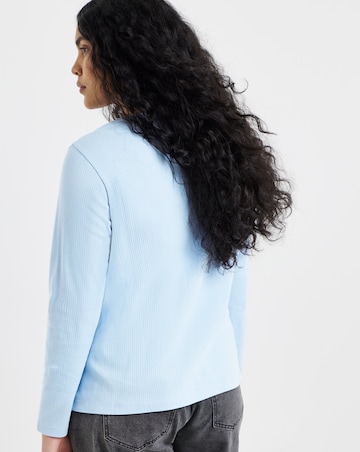 Simply Be Black, Blue & Pink 3 Pack Long Sleeve Rib Tops