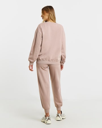 Simply Be Choc & Mocha Ultimate 3 Set Pack of T-Shirt, Sweatshirt and Jogger