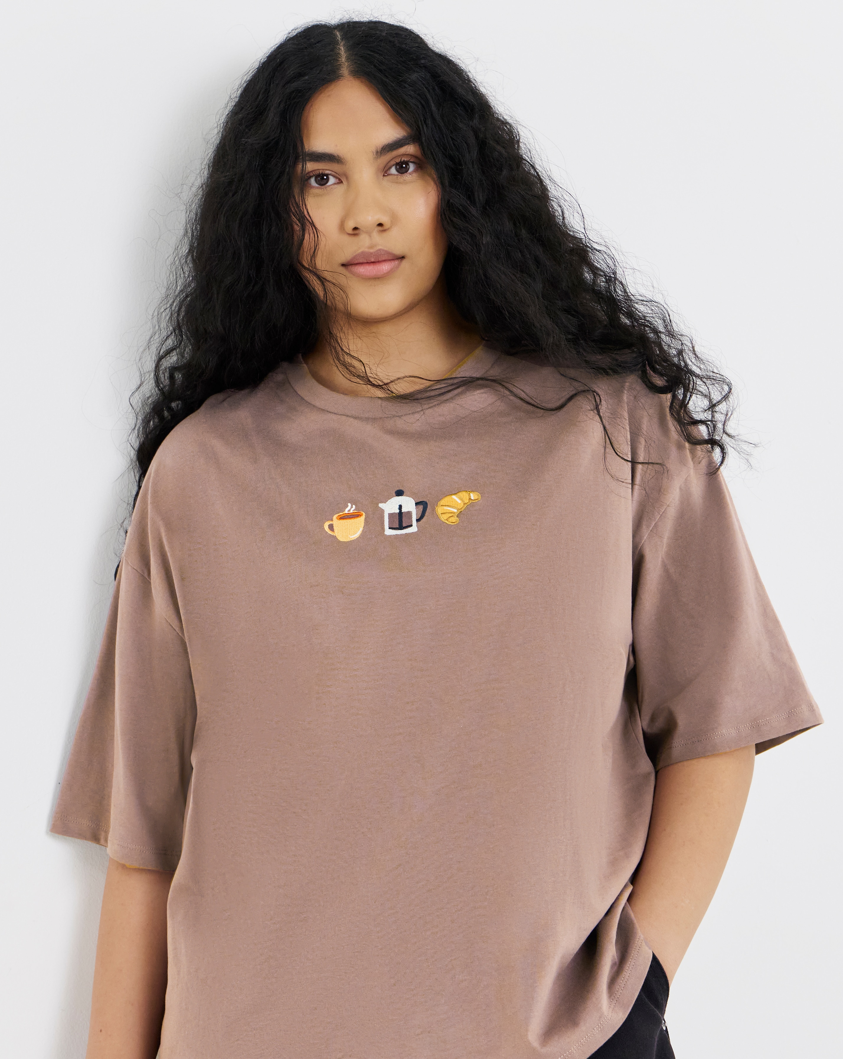 Embroidered Coffee & Pastry T-Shirt