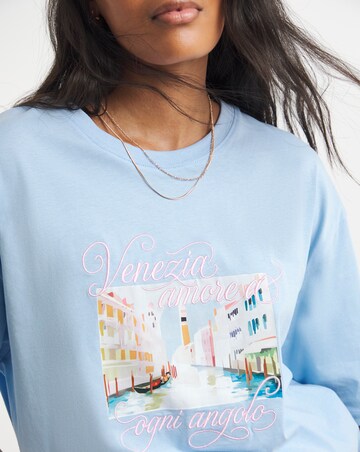 Simply Be Ecru Venezia Graphic T-Shirt
