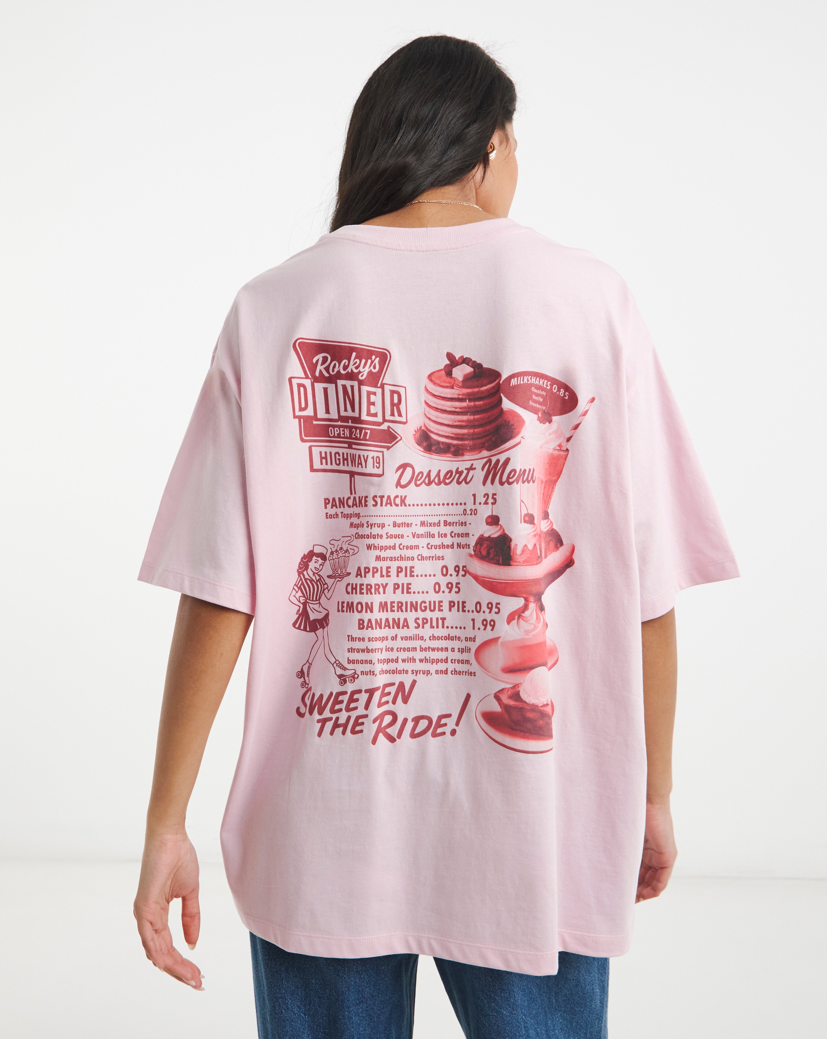 Rocky's Diner Oversized Graphic T-Shirt