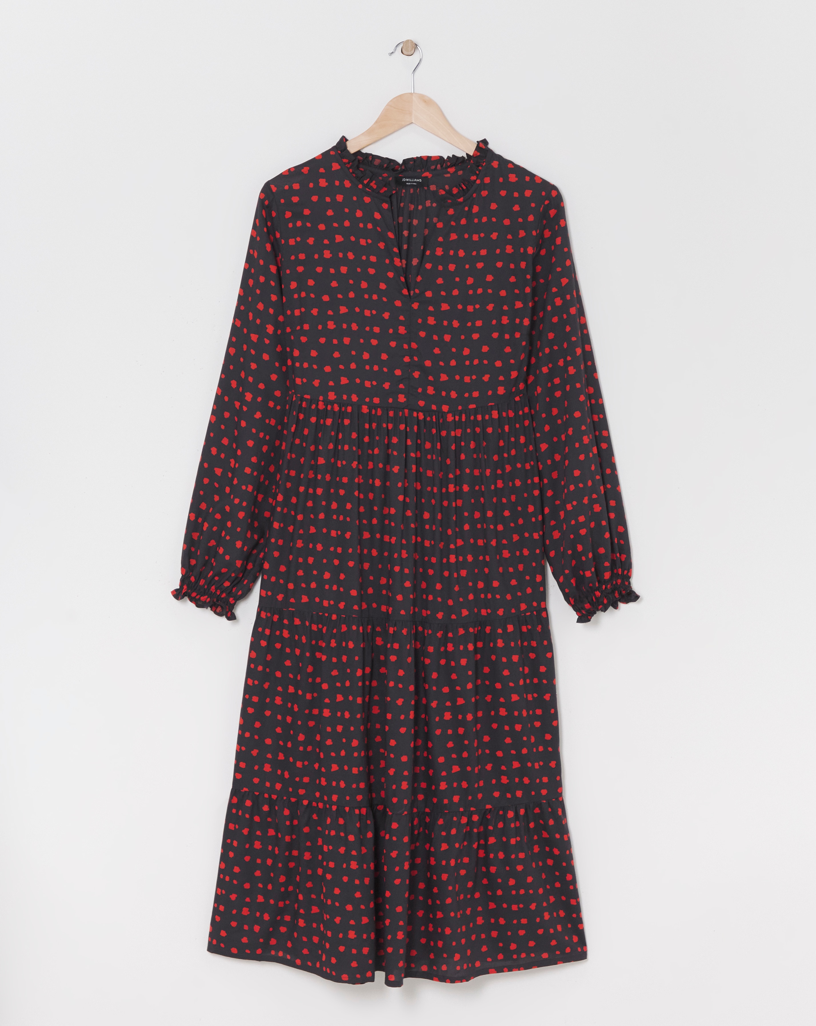 Balloon Sleeve Midi Smock Dress