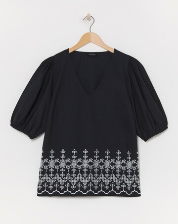 Lace Insert Broderie Top