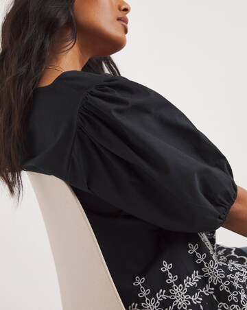 Lace Insert Broderie Top