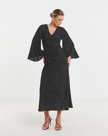 Flounce London Lace Long Sleeve Maxi Dress
