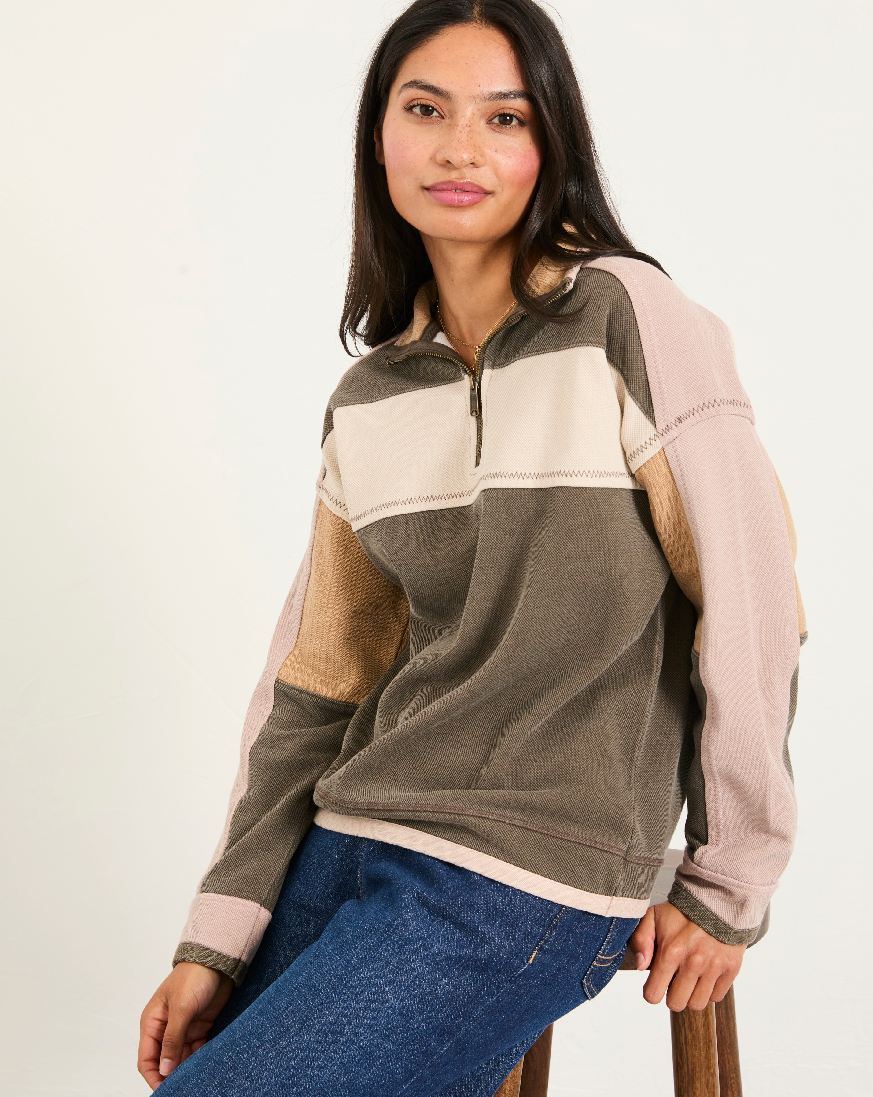 FatFace Relaxed Airlie 1/4 Zip Jumper