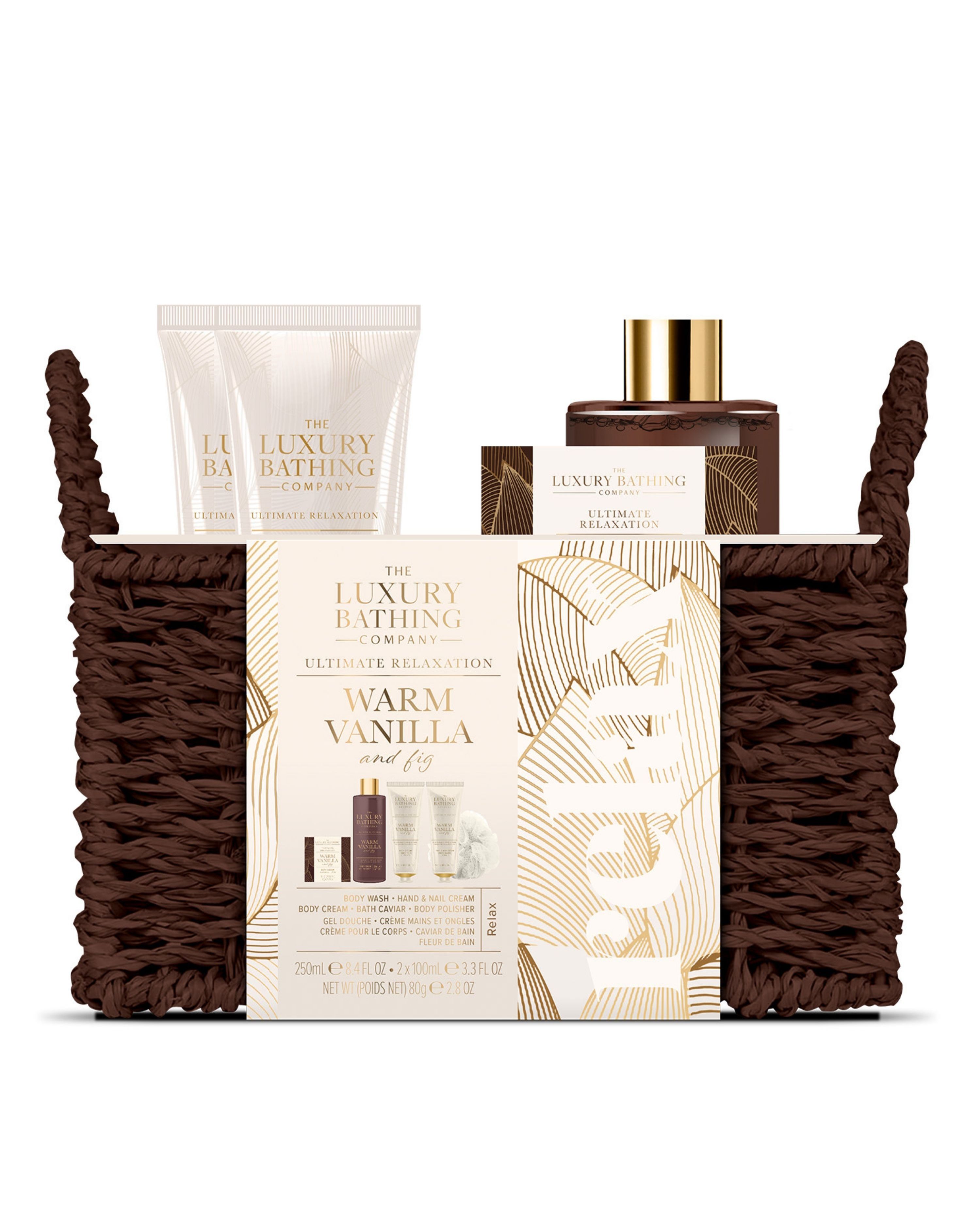 Luxury Bathing Woven Basket Vanilla& Fig