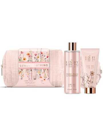The Luxury Bathing Company Weekend Escape Set - Peony, Peach & Raspberry