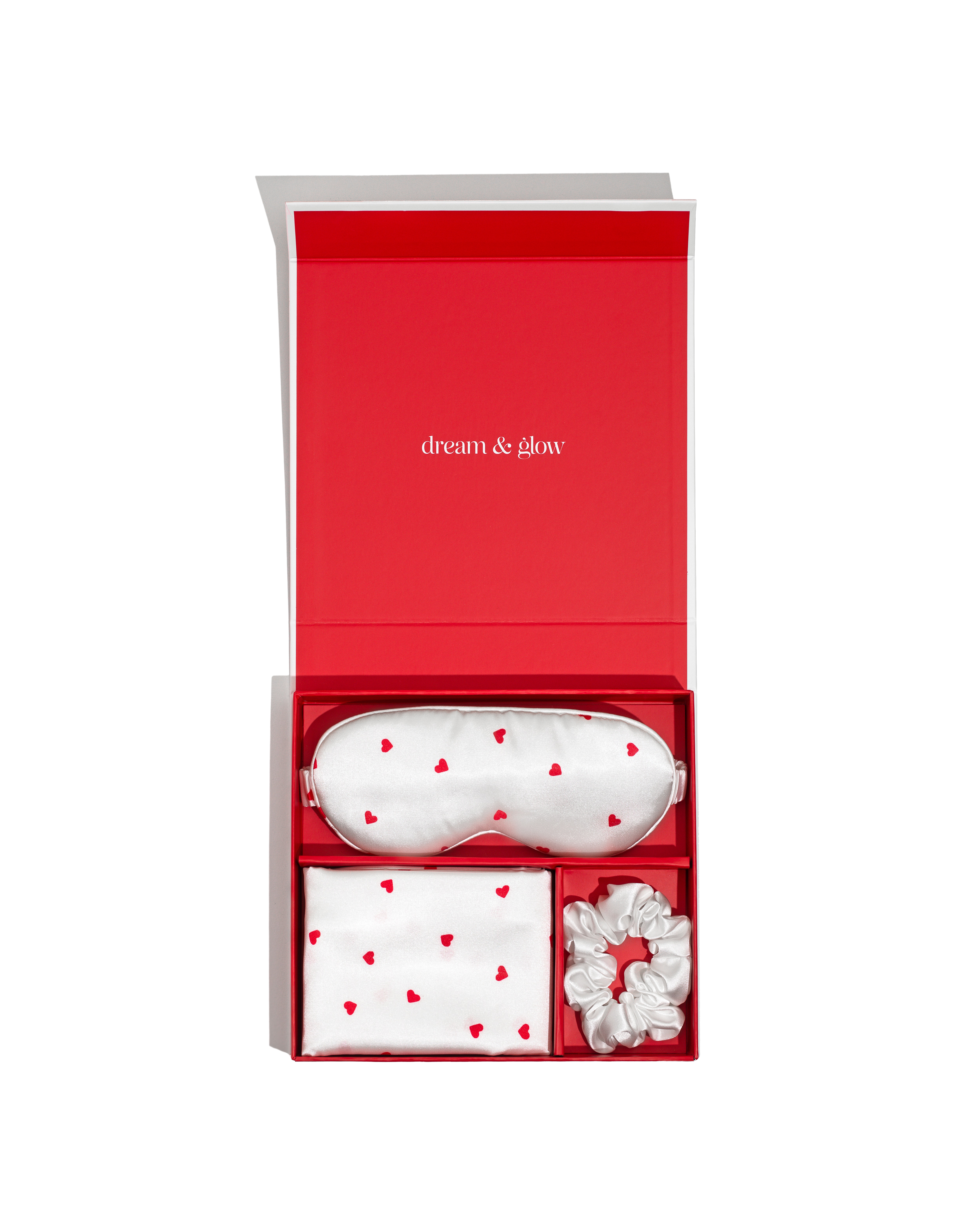 Heart Print Satin Sleep Set