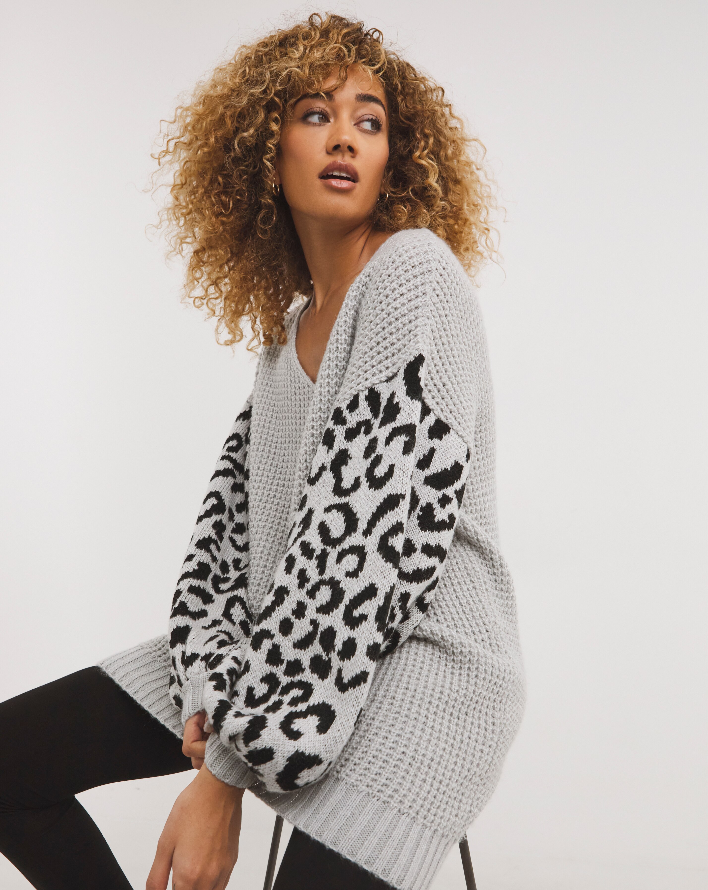 Joe Browns Animal Print Sleeve Jumper 