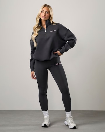 Gym King Mindset Script 1/2 Zip Funnel Sweatshirt