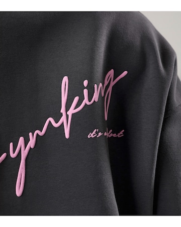 Gym King Mindset Script 1/2 Zip Funnel Sweatshirt