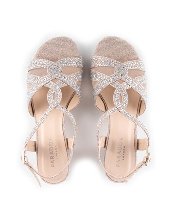 Paradox London Nadia Wide E Fit Block Heel Sandal