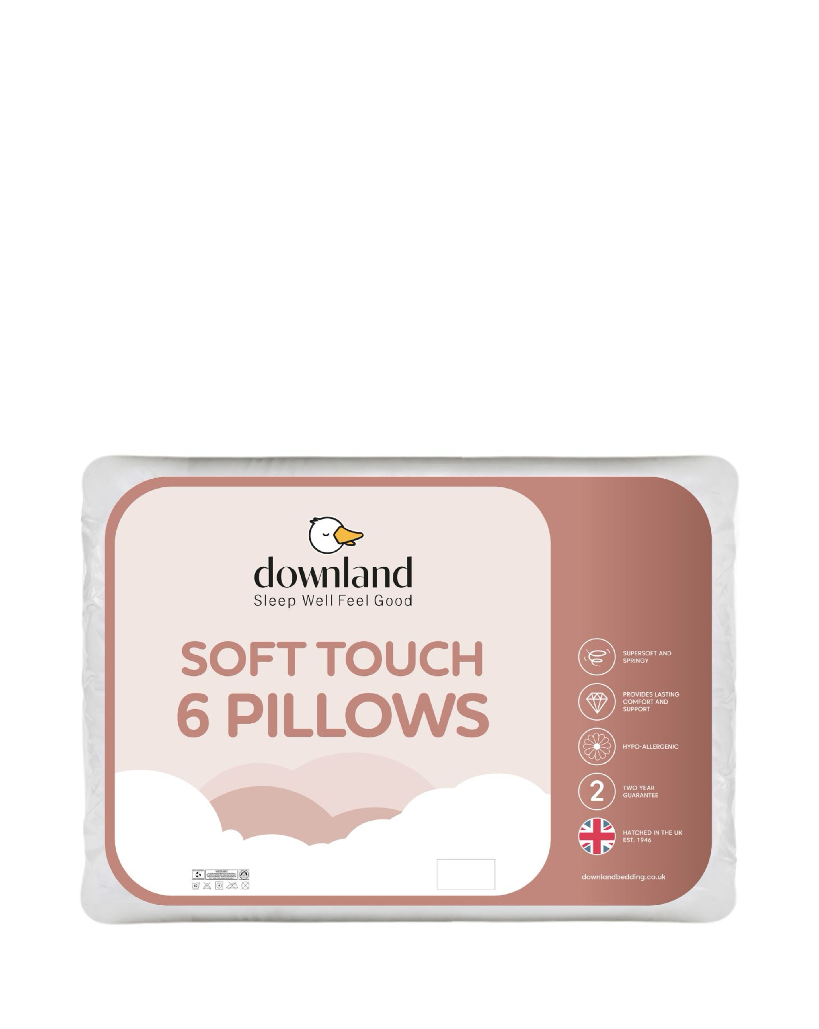 New In - Downland Soft Touch Pack of 6 Pillows