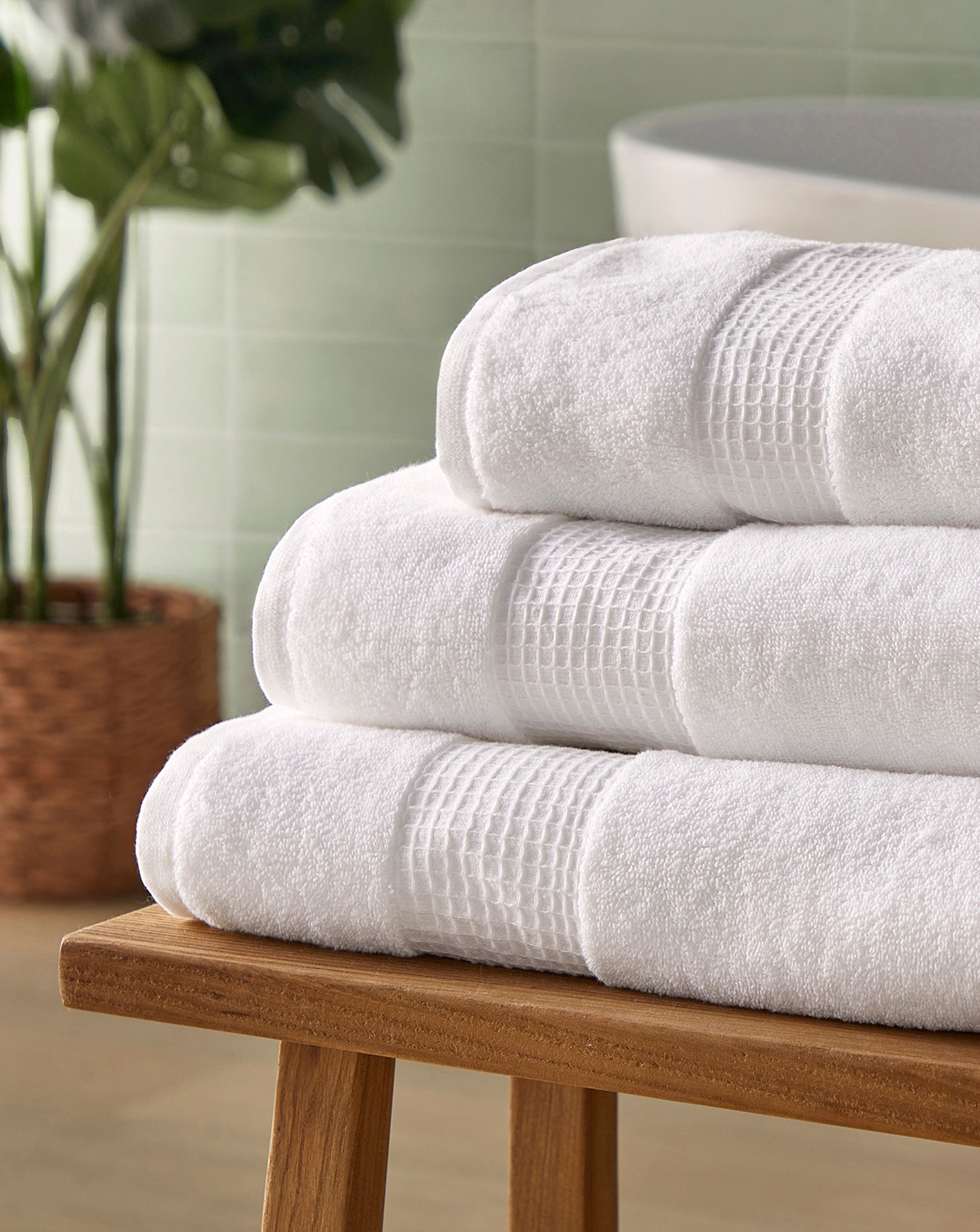 New In - Silentnight Luxury Waffle Cotton Towel