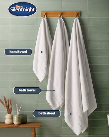 Silentnight Luxury Waffle Border Cotton Towel