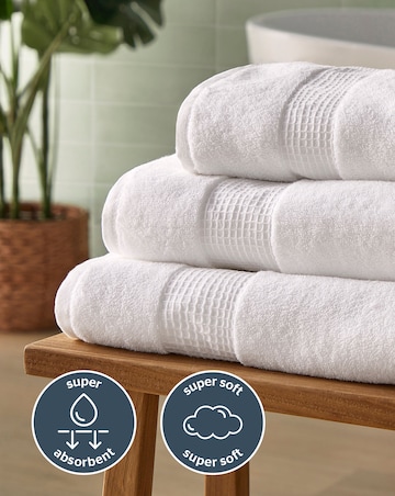 Silentnight Luxury Waffle Border Cotton Towel