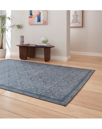 Catherine Lansfield Deco Peacock Washable Rug