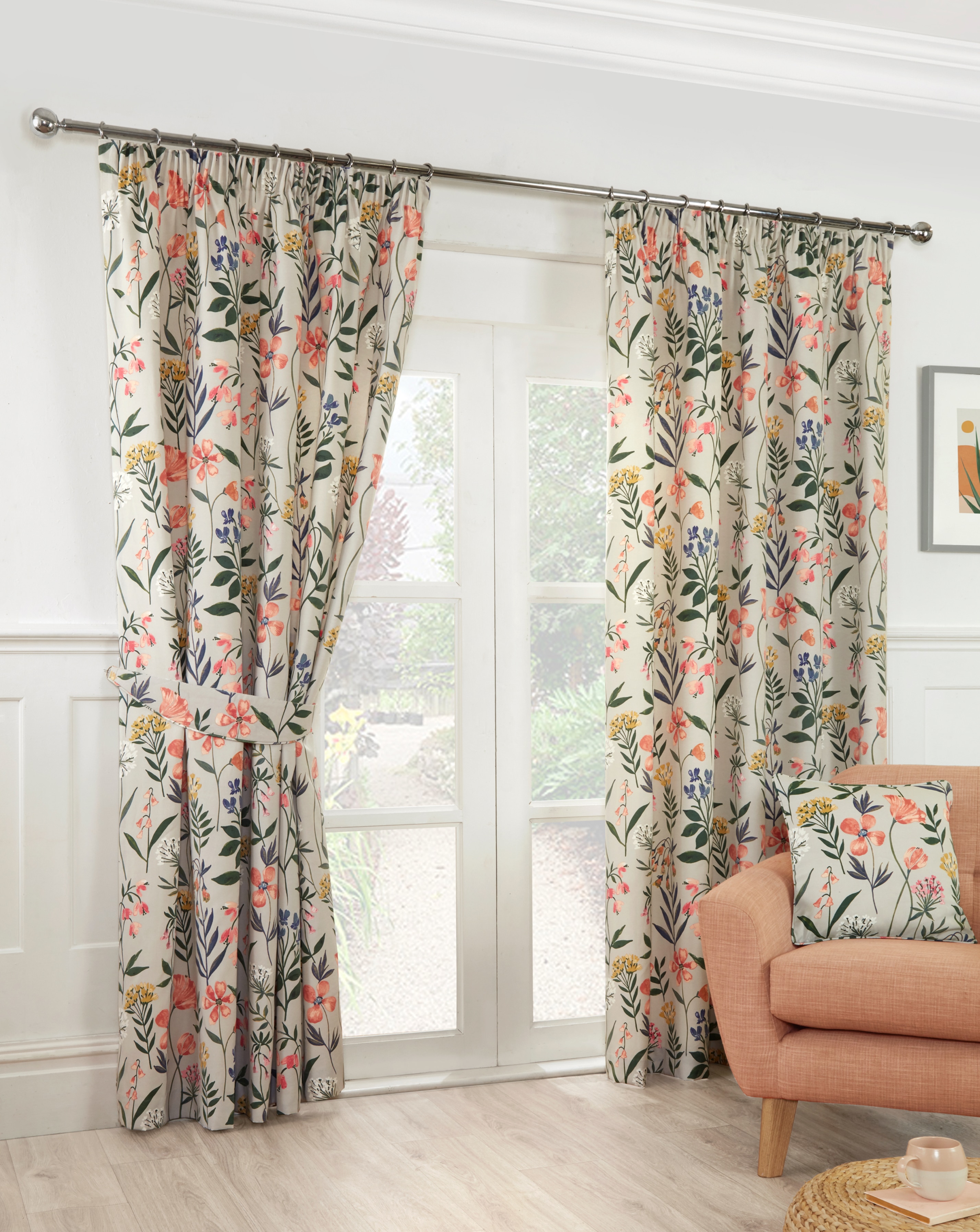 New In - Sundour Meadow Pencil Pleat Curtains