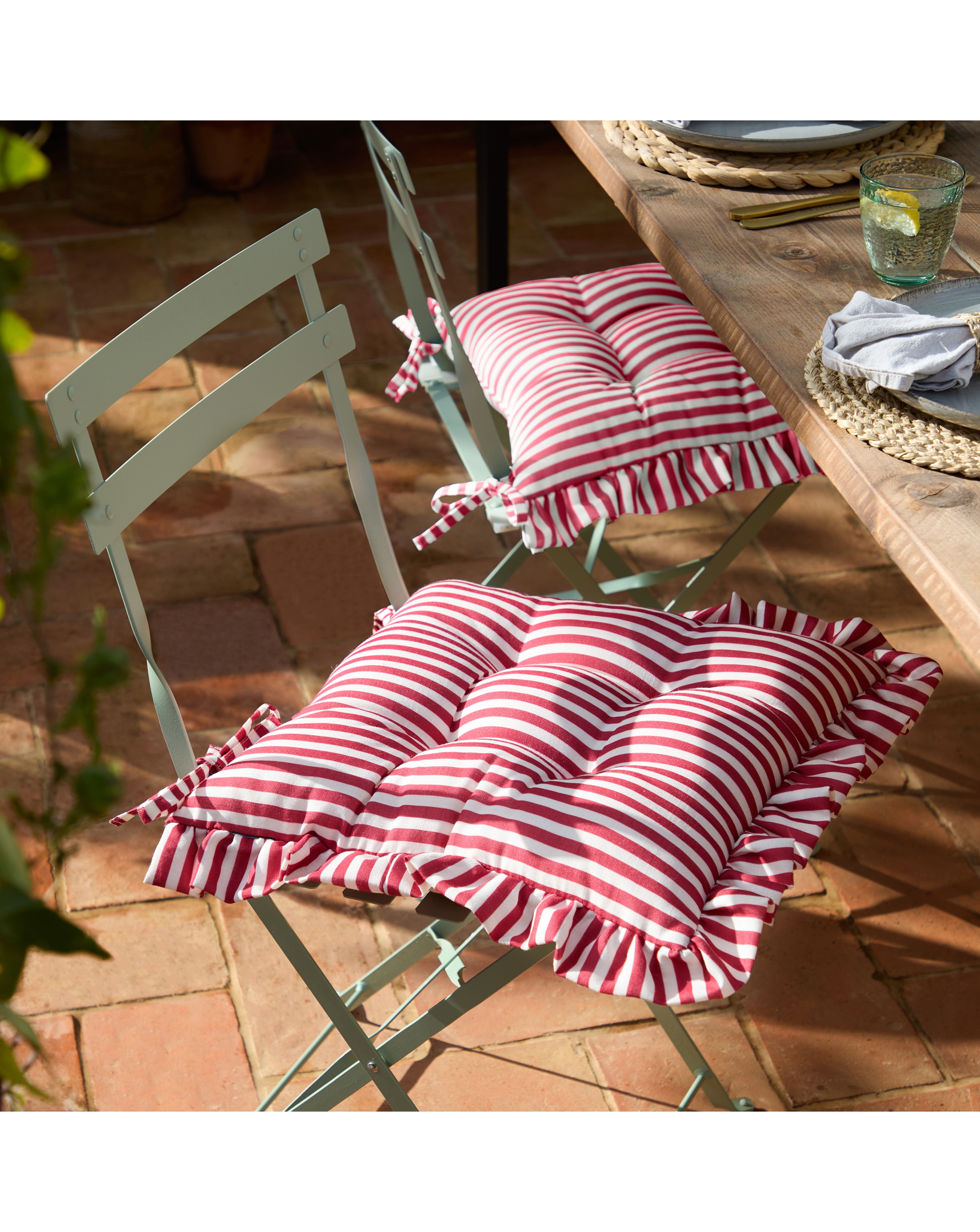 New In - Wylder Millie Ruffle Outdoor Seat Pads