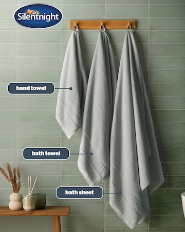 Silentnight Luxury Waffle Border Cotton Towel