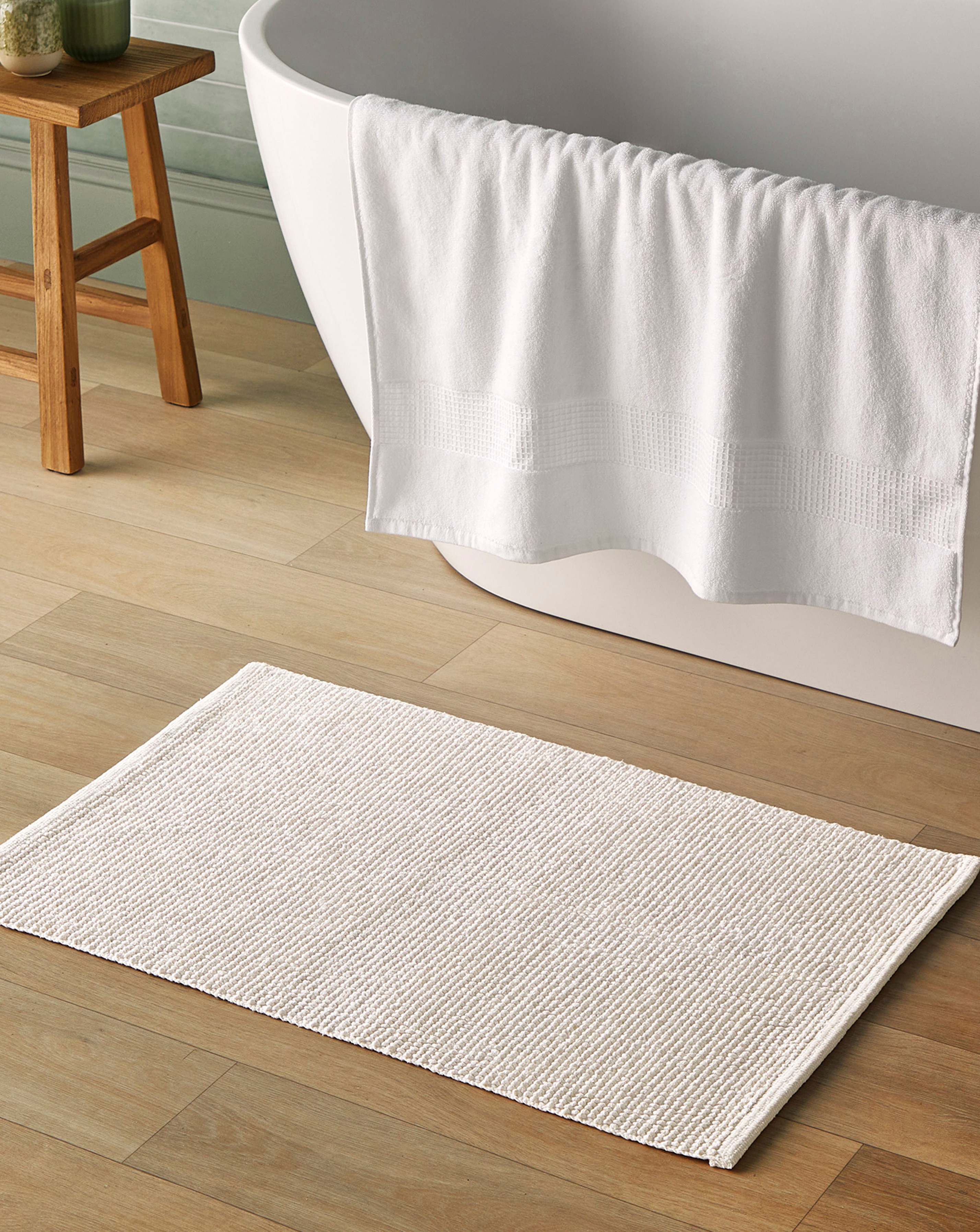 New In - Silentnight Textured Cotton Bath Mat