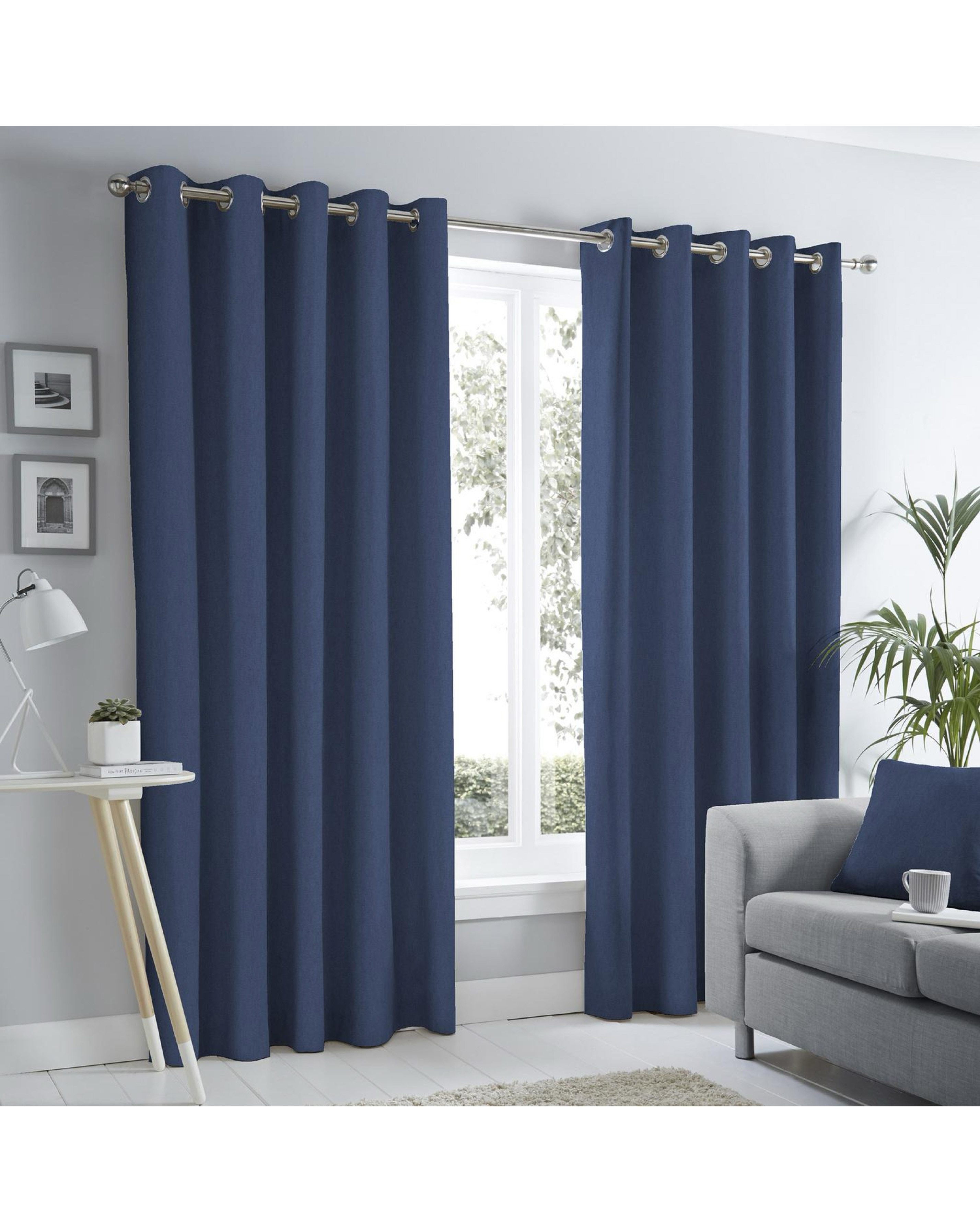 New In - Sorbonne Eyelet Curtains - Navy