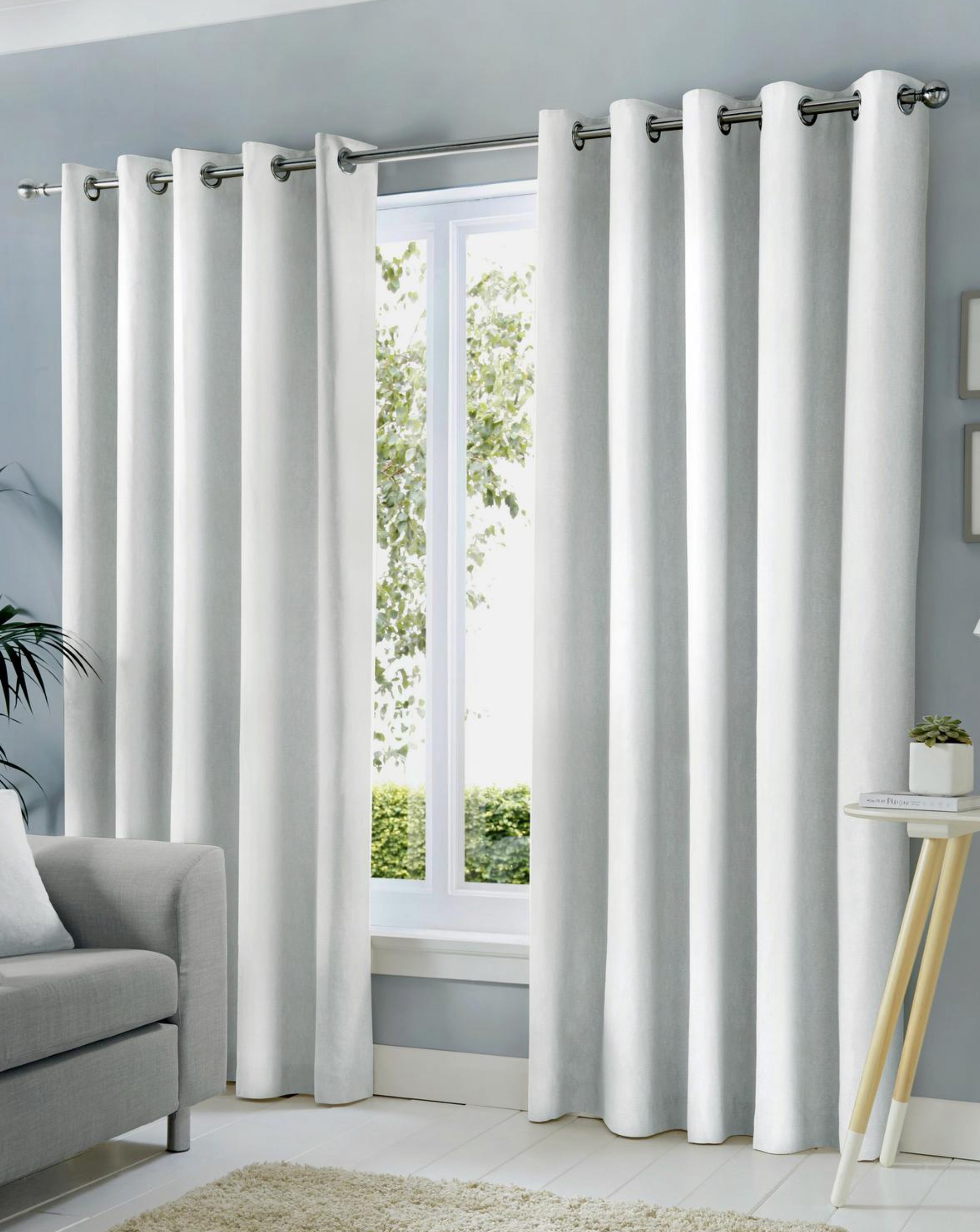 New In - Sorbonne Eyelet Curtains - White