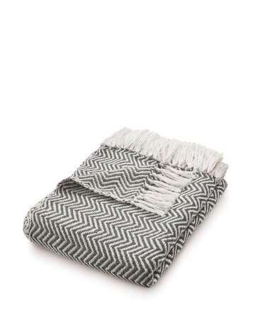 Woven Herringbone Indoor/Outdoor Throw