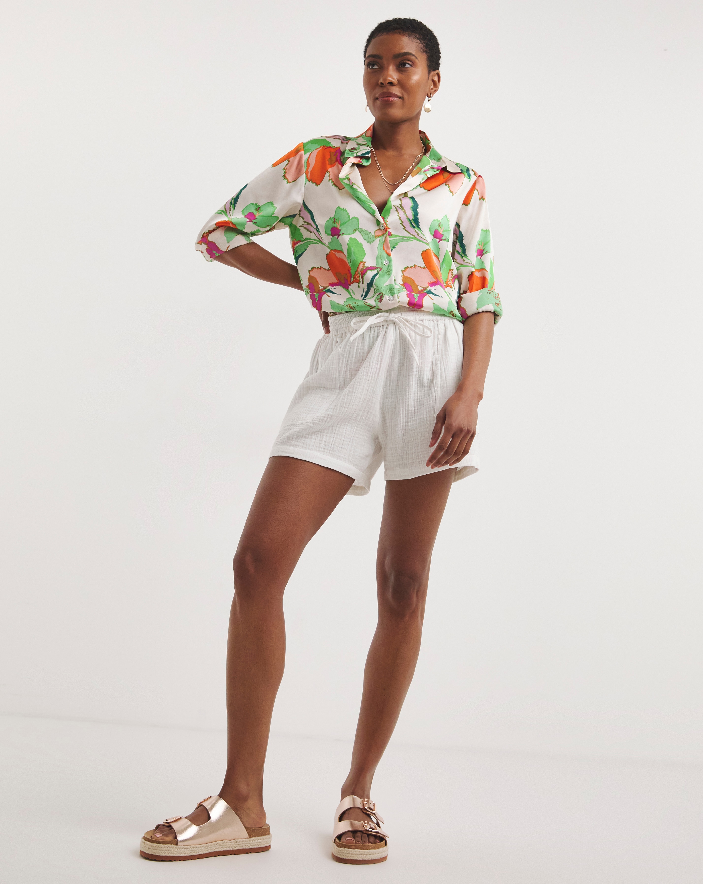 White Soft Cotton Shorts