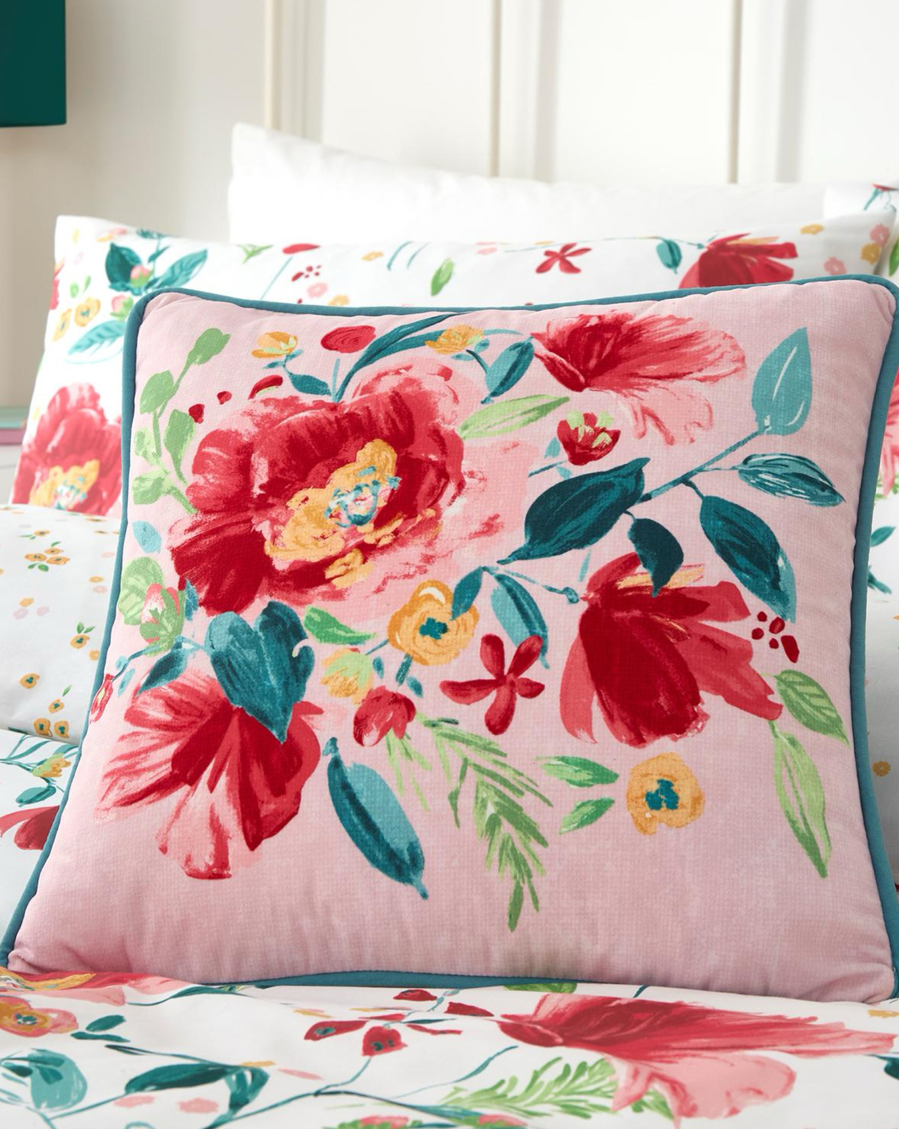New In - D & Abstract Poppy Filled Cushion