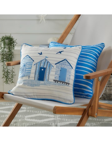 Fusion Beach Huts Outdoor Filled Cushion