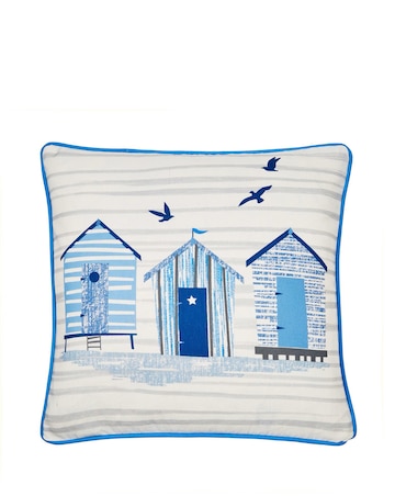 Fusion Beach Huts Outdoor Filled Cushion