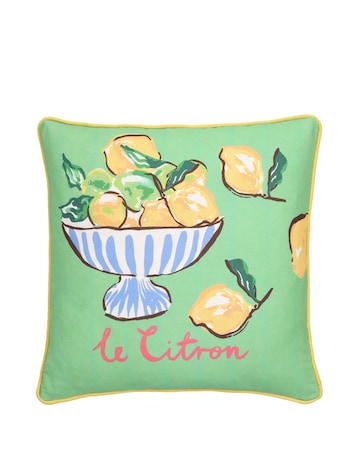 Fusion Lemon Fruit Bowl Outdoor Filled Cushion