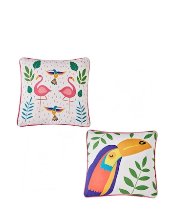 Fusion Tropical Flamingo Outdoor Filled Cushion