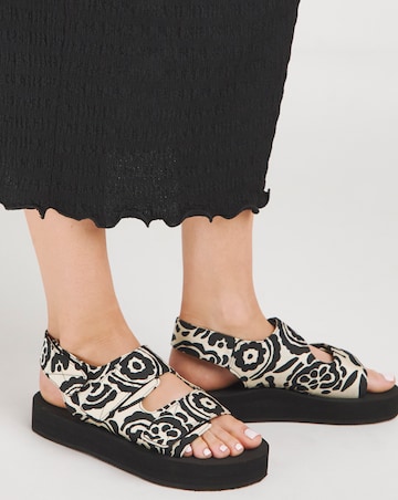 Dream Touch And Close Active Flat Sandals Wide E Fit