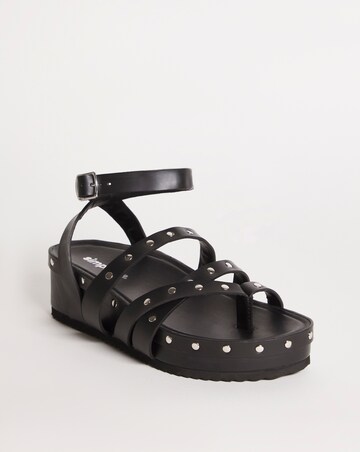 Sasha Studded Strappy Footbed Sandals - Extra Wide Fit (EEE)