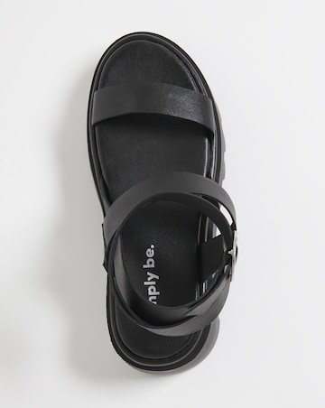 Sundae Leather Chunky Cleated Sandals - Extra Wide Fit (EEE)